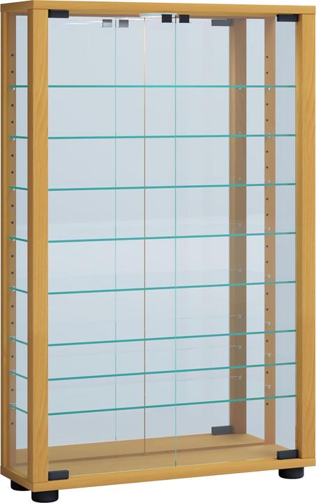Actual product image VCM Collectors' Display Cabinet Floor Standing Glass Display Cabinet Glass Shelf Display Cabinet Glass (59 x 18 x 91 cm)
