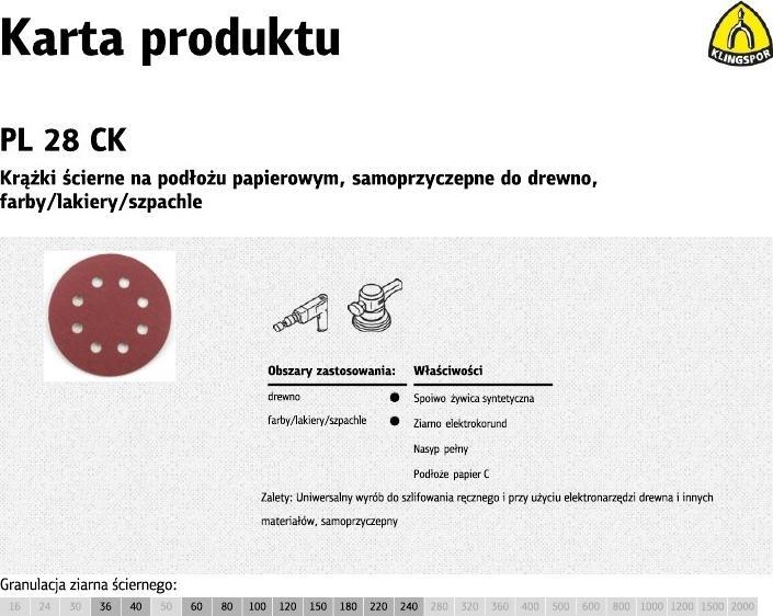 Disque Abrasif SMT628 125mm K 60 Str Klingspor - Réf. 322796