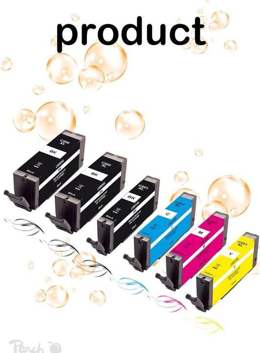 Actual product image Peach PGI-550, CLI-551, 2x 1x photo 1x 1x (M, C, Y, FC)