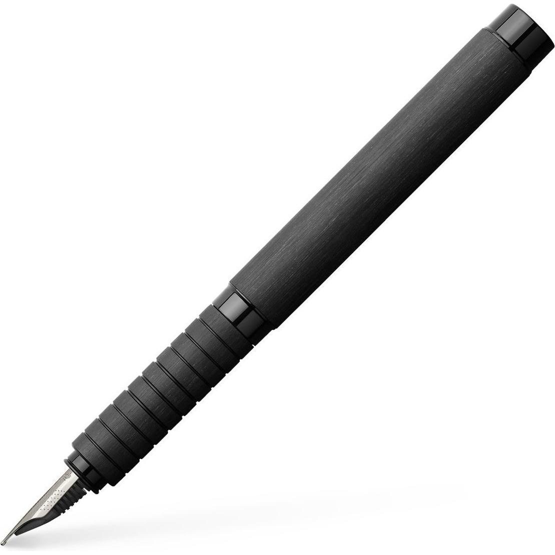 Thumbnail - Faber-Castell, Schreibstifte, Castell 148481 - Füller Essentio, Feder F, Aluminium schwarz (Schwarz, 1 x)
