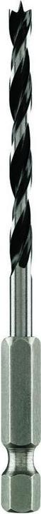 Actual product image DIY Wood twist drill HSS, 1/4" hexagonal shank D= 4.0 mm L= 87 mm (4 millimetres)