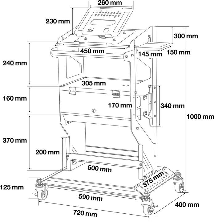Produktbild BGS - Diagnosetisch, fahrbar