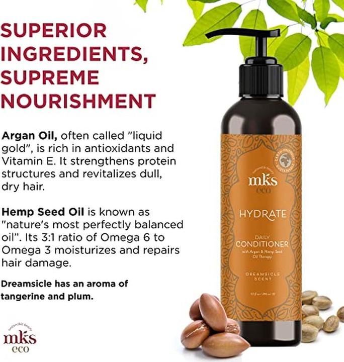 Produktbild Earthly Body MKS eco Hydrate Conditioner Nourish Moisturize Hair Protect Against Breakage Moroccan A (296 ml)