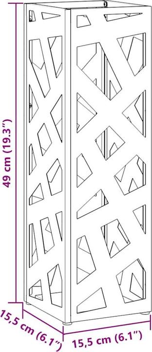 Immagine prodotto vidaXL Portaombrelli giallo senape in metallo medio sottile