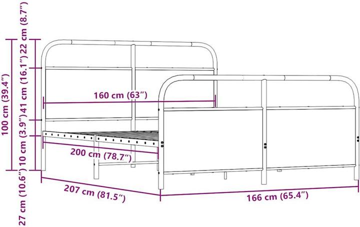 Image du produit vidaXL Bettgestell (160 x 200 cm)