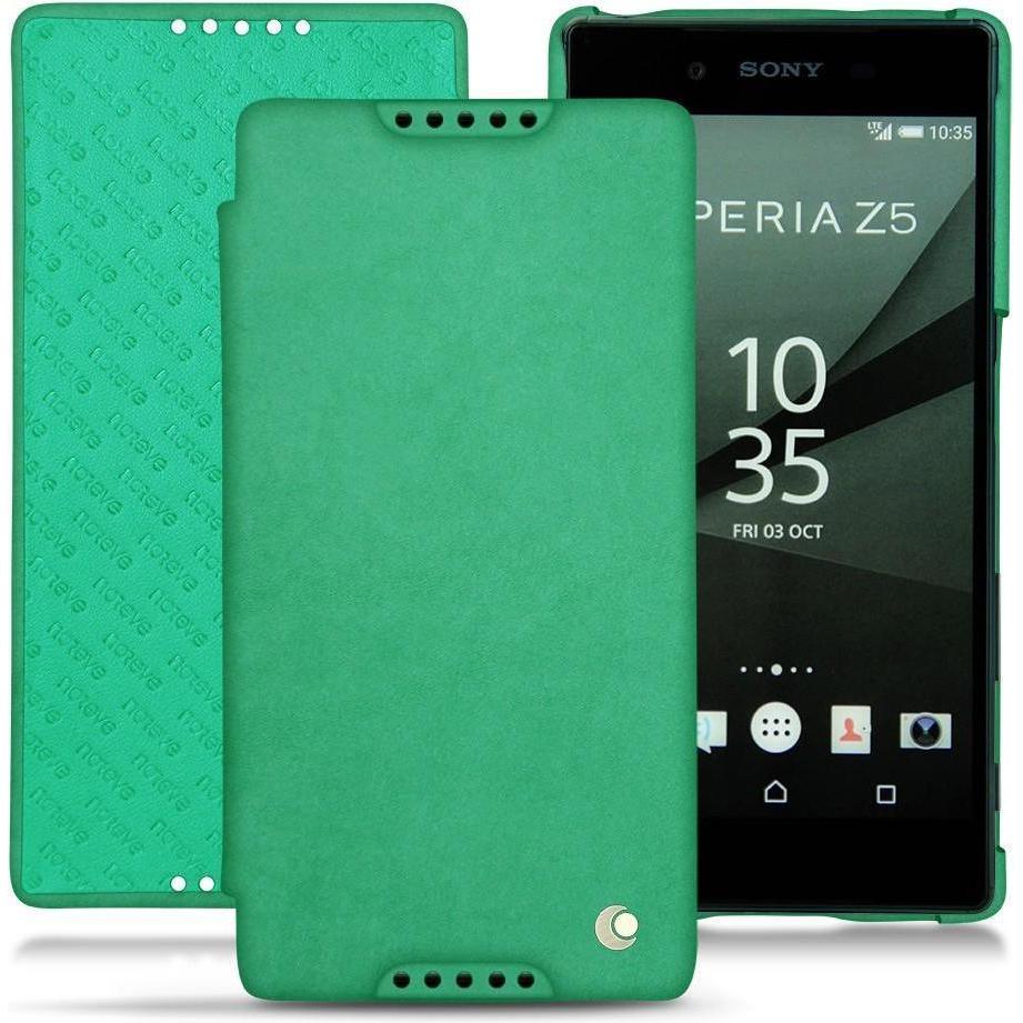Thumbnail - Noreve Lederschutzhülle horizontal (Sony Xperia Z5), Smartphone Hülle, Grün