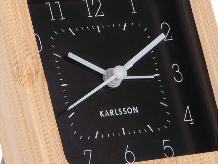 Actual product image Karlsson Classic alarm clock Neat Square bamboo / black
