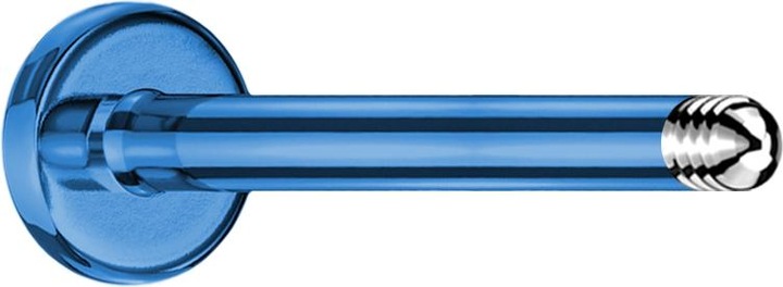 Actual product image Star Piercing Micro labret rod dark blue (without brass, Titanium G23)