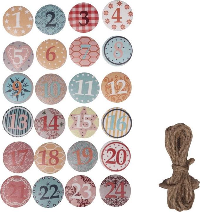 Image du produit Rayher Chiffres du calendrier de l'Avent 1-24