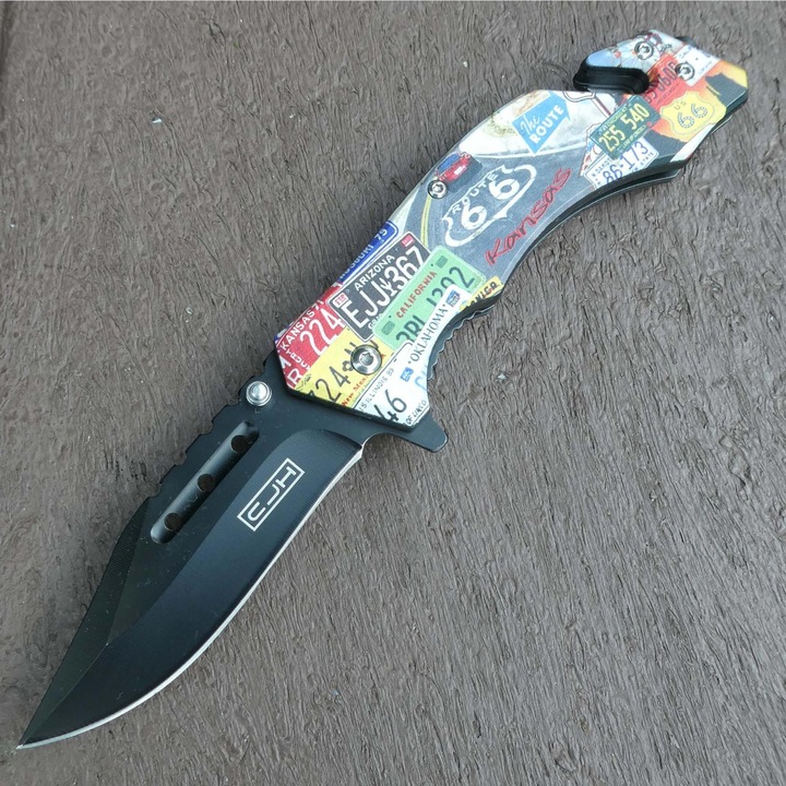 Produktbild CJH Rettungsmesser Route 66 (8.30 cm)