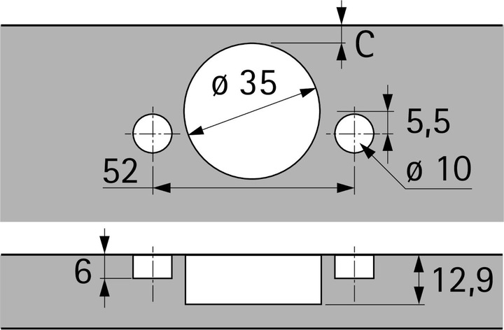 Produktbild Hettich 45° Topfbänder Sensys 8639i W45, Eckband vorliegend