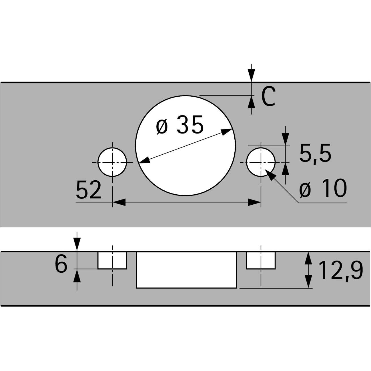 Thumbnail - Hettich, Möbelscharnier, 45° Topfbänder Sensys 8639i W45, Eckband vorliegend