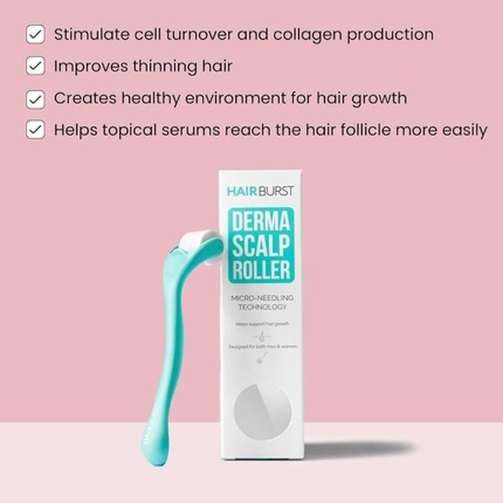 Actual product image Hairburst Premium microneedling roller for hair growth