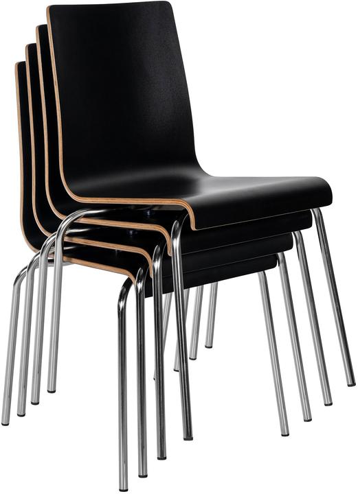 Actual product image CLP Gahanna stackable chair with backrest HPL seat shell