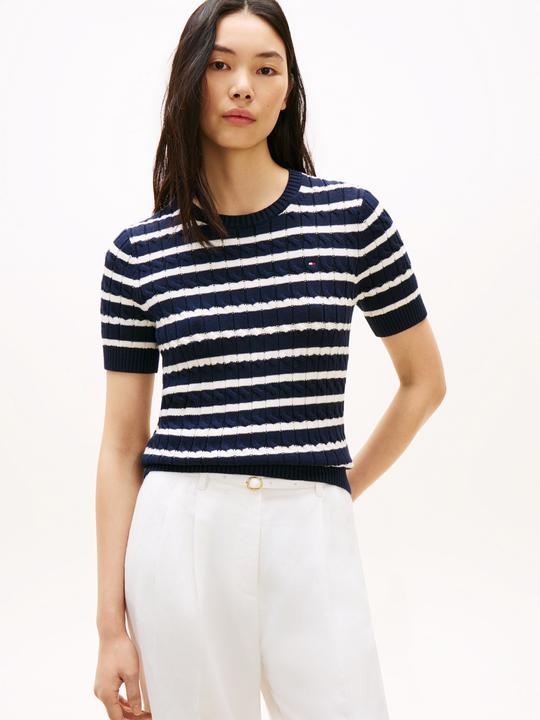 Produktbild Tommy Hilfiger Co Cable Mid Gg Ss C-Nk Swt (XL)