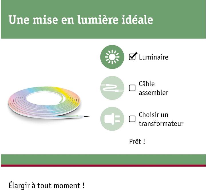 Immagine prodotto Paulmann Plug & Shine Stripe Neon per esterni (RGBW, 1000 cm, Esterno)