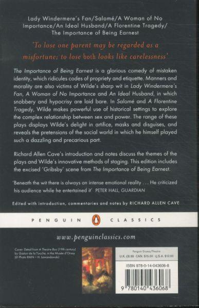 Actual product image The Importance of Being Earnest and Other Plays (English, Oscar Wilde, 2001)