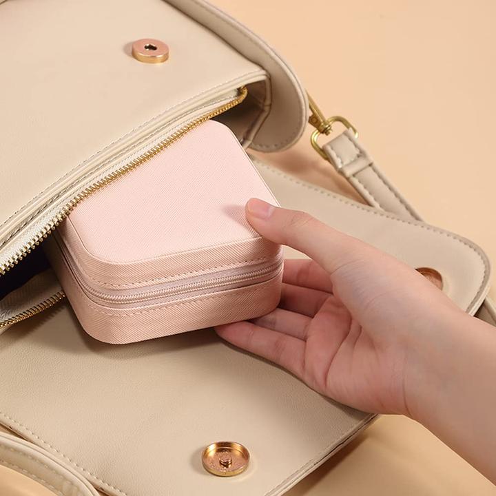 Produktbild Only-Bags.Store Schmuckkästchen, tragbare Mini-Schmuckaufbewahrungsbox für Ringe, Ohrringe