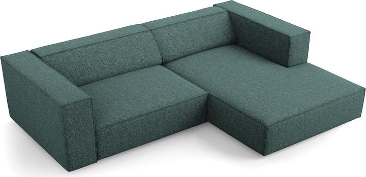 Actual product image Cosmopolitan Design Right Corner Sofa, "Arendal", 3 Seats, Petrol, 224x166x70 Made in Europe (Corner sofa)