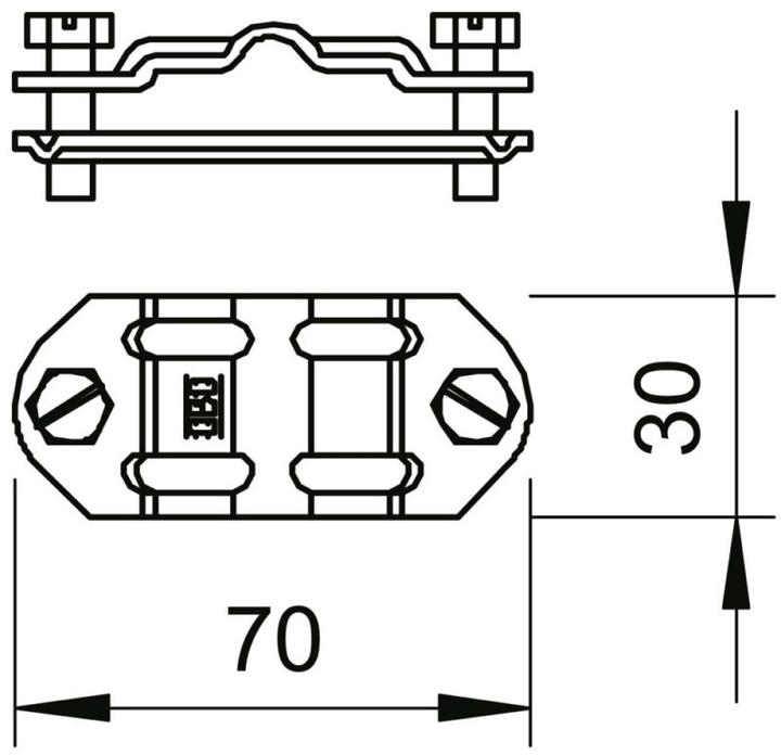 Produktbild OBO Bettermann OBO 233/A TrennstÃ¼ck 8-10/FL30-40 V2A