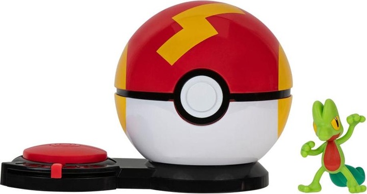 Produktbild Jazwares Pokémon Surprise Attack Game Pikachu (weiblich) mit Turboball vs. Geckarbor mit Heilball