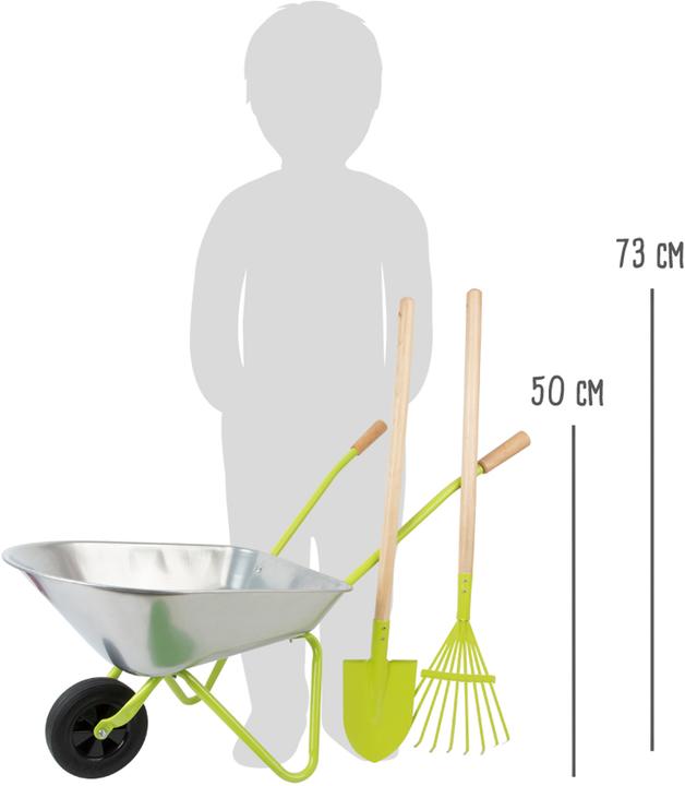 Actual product image small foot Wheelbarrow with garden tools