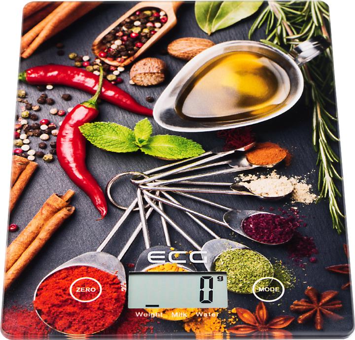 Actual product image ECG KV 117 SLIM Chilli Multicolour Countertop Rectangle Electronic kitchen scale