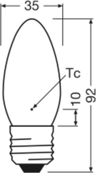 Actual product image Osram LED Superstar Classic B 40 Filament DIM 3.4W 827 Frosted E27 (E27, 470 lm, 1x)