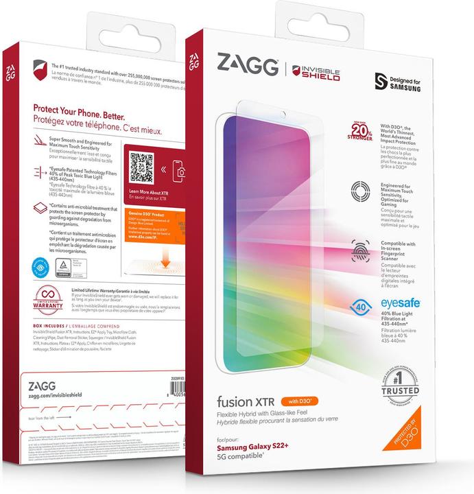 Produktbild Zagg Fusion XTR with D3O (1 Stück, Samsung Galaxy S22+)