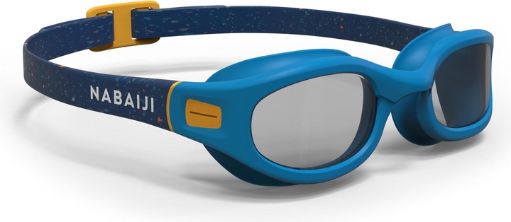 Immagine prodotto Nabaiji Occhialini da nuoto misura piccola trasparenti - Blu/giallo morbido (S)