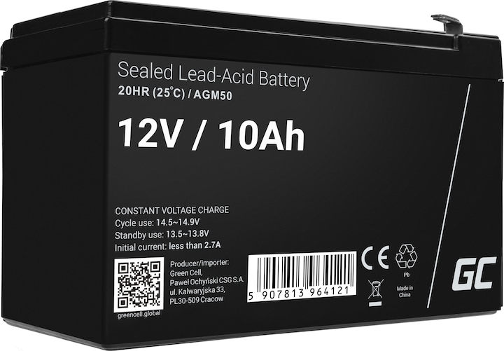 Actual product image GreenCell AGM50 (12 V, 10 Ah)