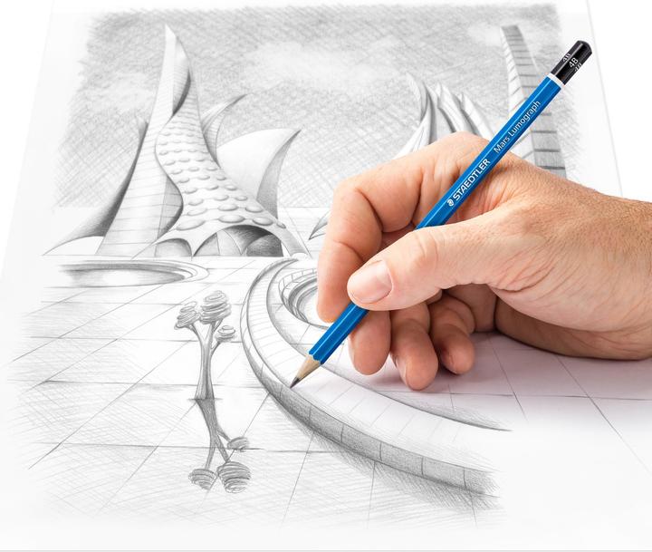 Actual product image Staedtler Pencil Mars Lumograph 100 (2 mm, 4B, 12 x)