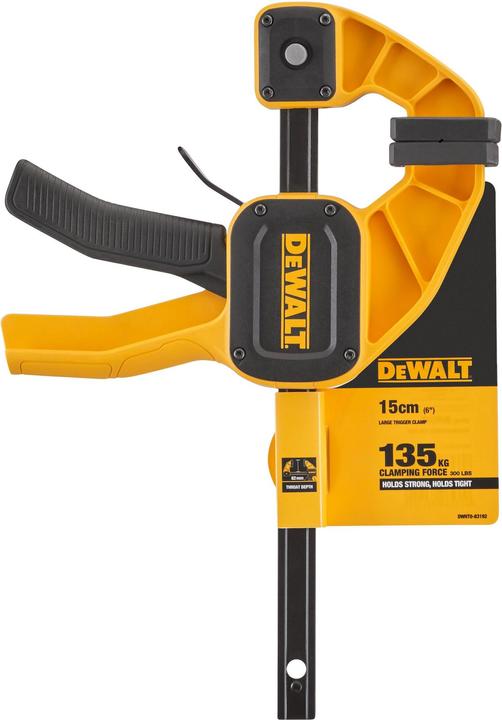 Produktbild DeWalt Einhandzwinge Gross 150mm 6IN 135kg Spannkraft DWHT083192 AusladungsM (150 mm)