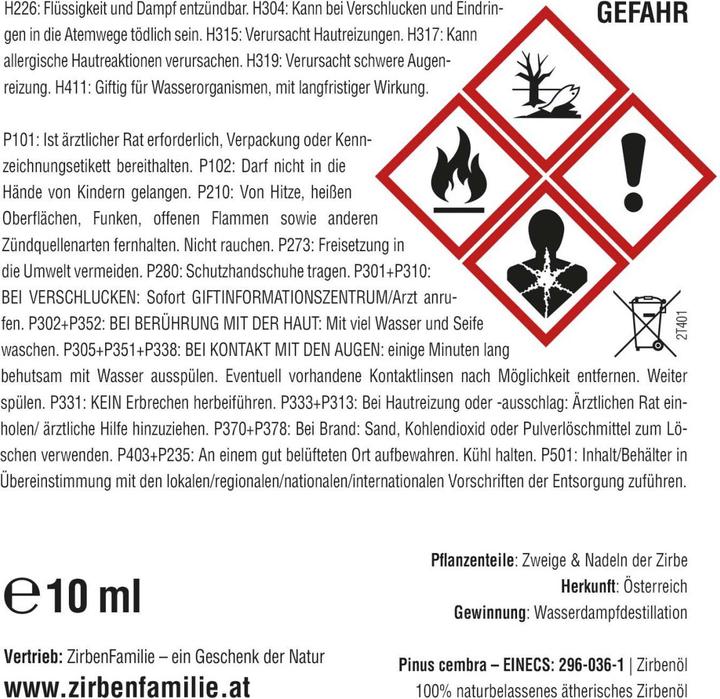 Produktbild ZirbenFamilie ZirbenWürfel Set inkl. 10ml ZirbenÖl