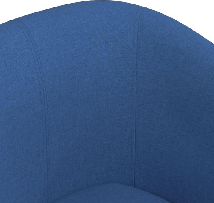 Produktbild vidaXL Clubsessel mit Fusshocker Blau Stoff,Farbe: Blau,Material