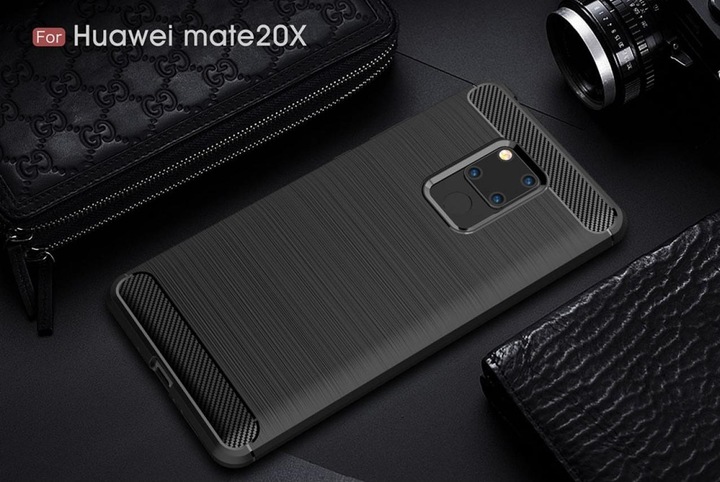 Immagine prodotto Screenguard Huawei Mate 20 X Cover Carbon Brushed Soft TPU (Mate 20 X)