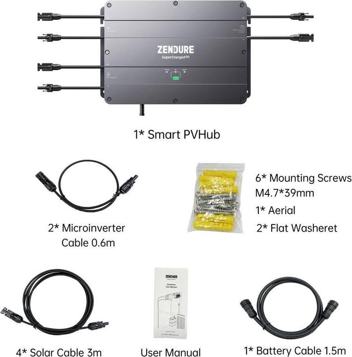 Immagine prodotto Zendure 5075 ZDSPVH1200 Sistema di controllo solare (Cavo solare)