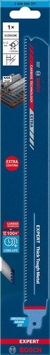Actual product image Bosch Professional Zubehör EXPERT 'Thick Tough Metal' S 1255 CHC reciprocating saw blade, 1 piece