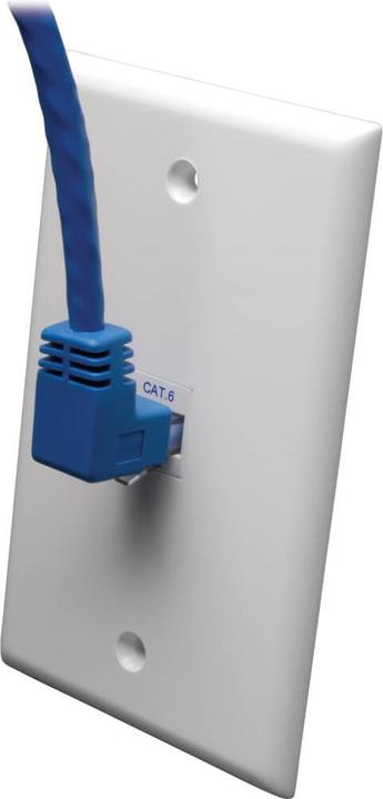 Produktbild Eaton Up-Angle Cat6 Gigabit Molded UTP Ethernet Cable RJ45 Right-Angle Up M to RJ45m Blue (CAT6, 0.91 m)