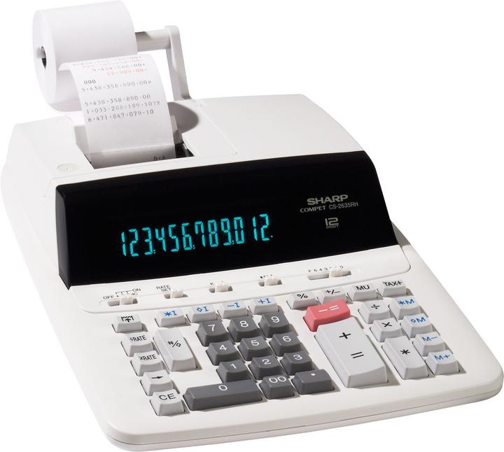 Immagine prodotto Sharp Tischrechner druckend CS-2635 LW 12 Stellen, schwarz/rot Druck (Corrente elettrica)