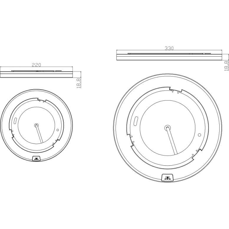 Thumbnail - Abalight, Wandleuchte + Deckenleuchte, ROUND-L-OW (773 lm)