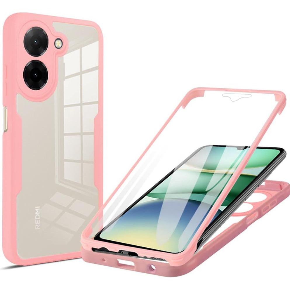 Techsuit - ColorVerse 360 Series + Screen Protector - Xiaomi Redmi A5 4G - Pink, Cover smartphone, Pink