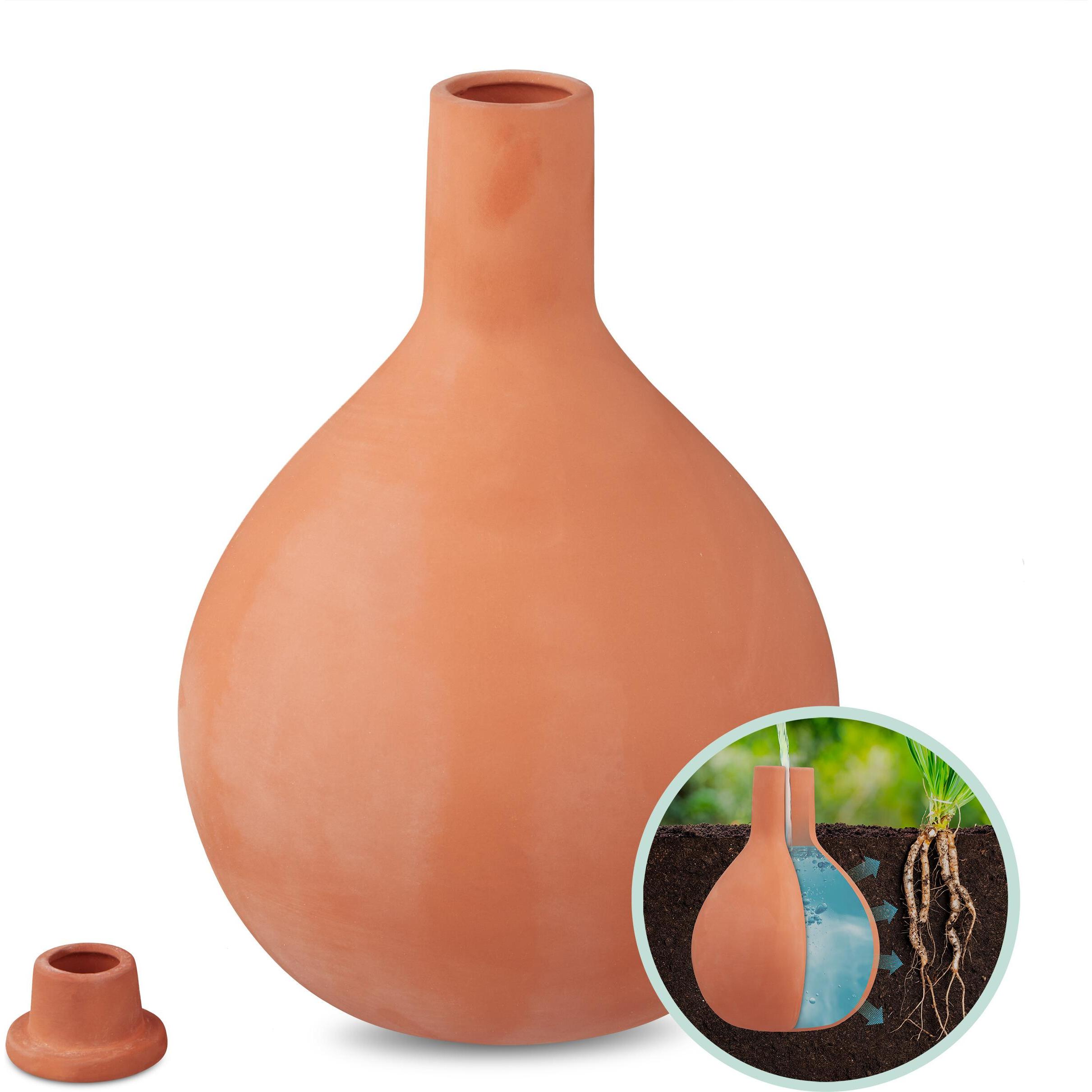 Relaxdays, Palloni da irrigazione + cono di argilla, 1x Olla (Cono di argilla)