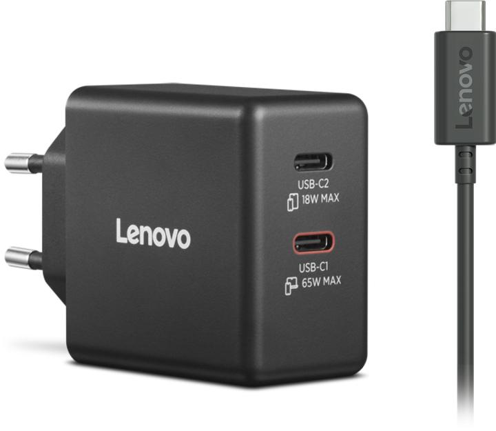 Immagine prodotto Lenovo Caricatore doppio USB-C 65W GaN (65 W)