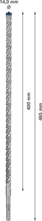 Actual product image Bosch Professional Zubehör EXPERT SDS plus-7X hammer drill, 14 x 400 x 465 mm (14 millimetres)
