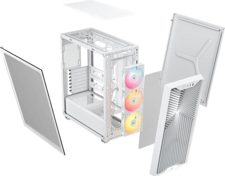 Actual product image Corsair 3200D RS ARGB Mid-Tower Performance Case, White (ATX, mATX, Mini-ITX)