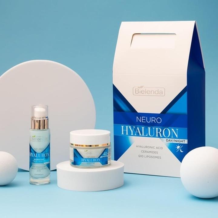 Immagine prodotto Bielenda Set regalo per la cura del viso NEURO HIALURON con crema idratante concentrata da 50 ml e siero con (Set per la cura del viso)
