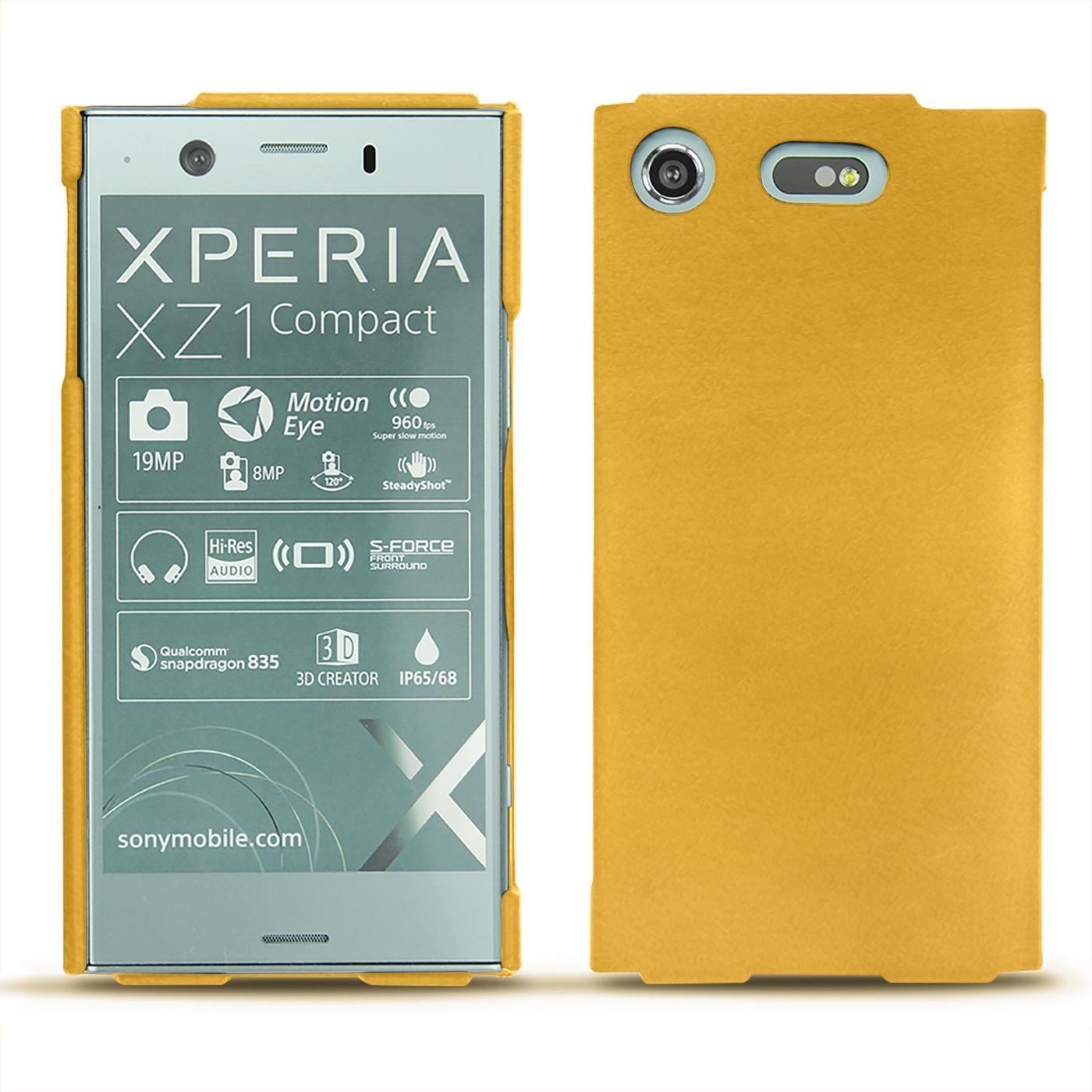 Thumbnail - Noreve Lederschutzhülle (Sony Xperia XZ1 Compact), Smartphone Hülle, Orange