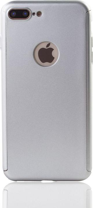 Produktbild König Design Schutz Handy Hülle für Apple iPhone 7 Plus Full Case Cover Displayschutz Silber (Apple iPhone 7 Plus)