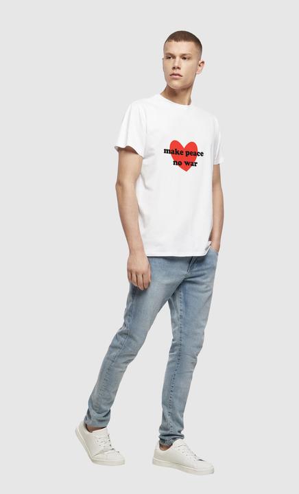 Produktbild Merchcode Peace - Red Heart White Basic T-Shirt - 112233 (XL)